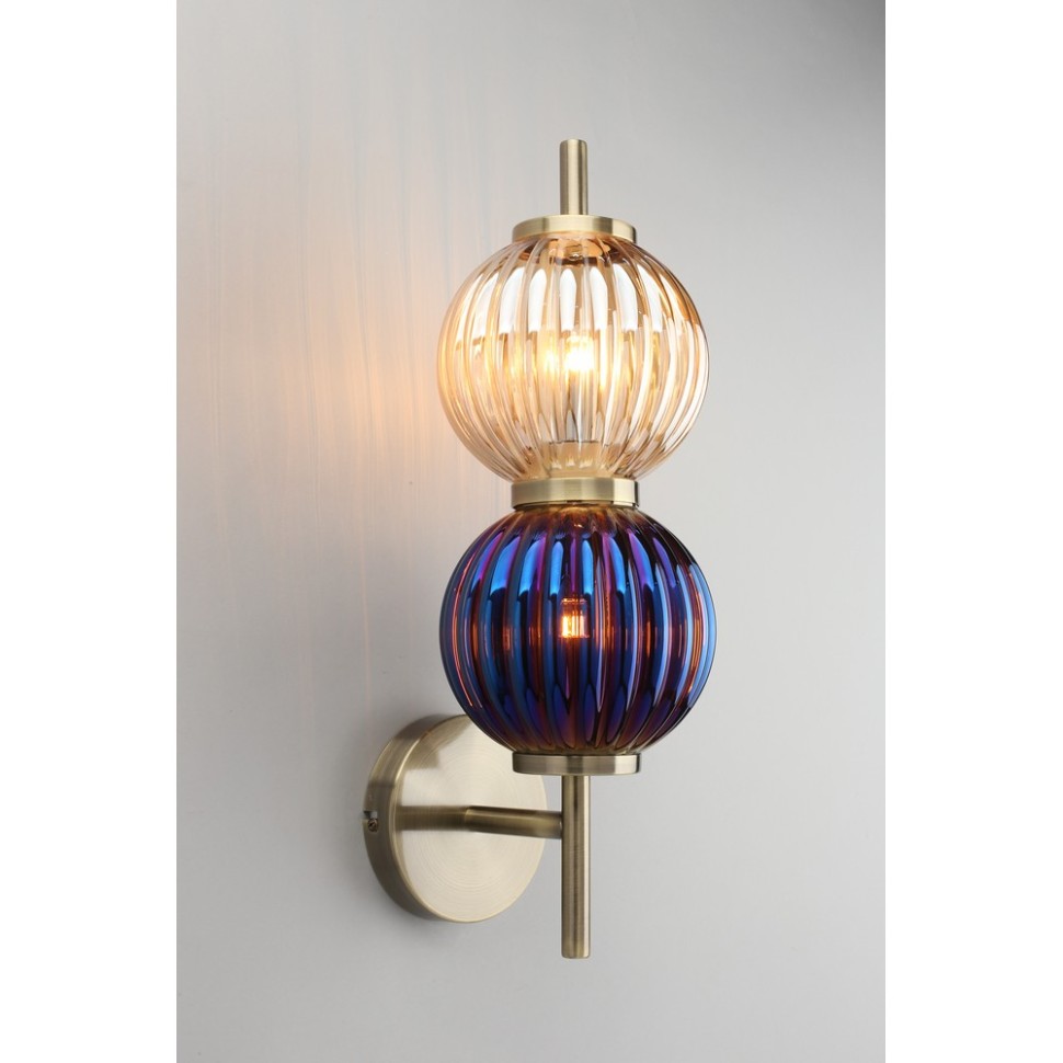 Светильник настенный Aployt Zhizel APL.608.11.02 янтарный, синий, G9*2*40W