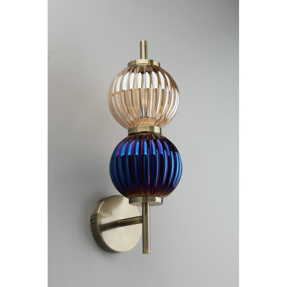 Светильник настенный Aployt Zhizel APL.608.11.02 янтарный, синий, G9*2*40W