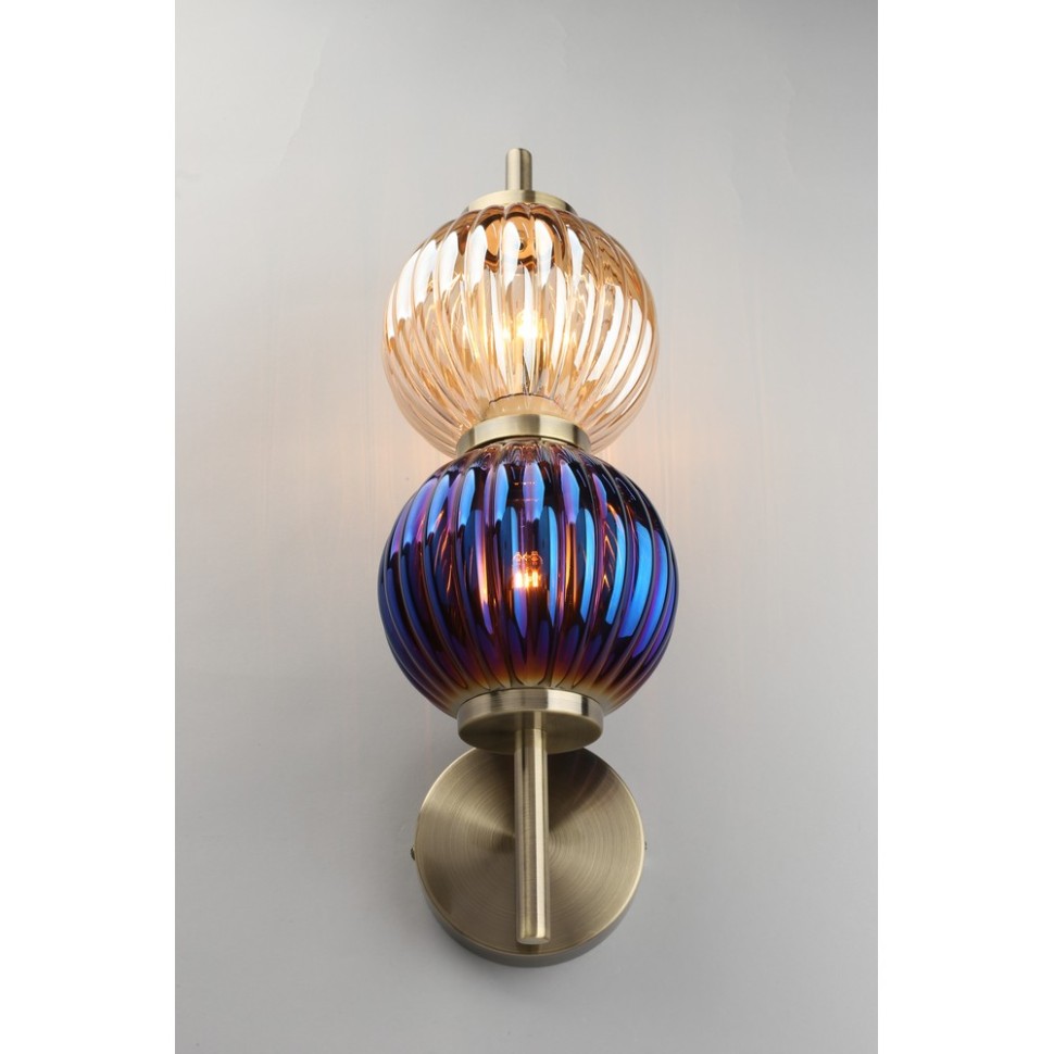 Светильник настенный Aployt Zhizel APL.608.11.02 янтарный, синий, G9*2*40W