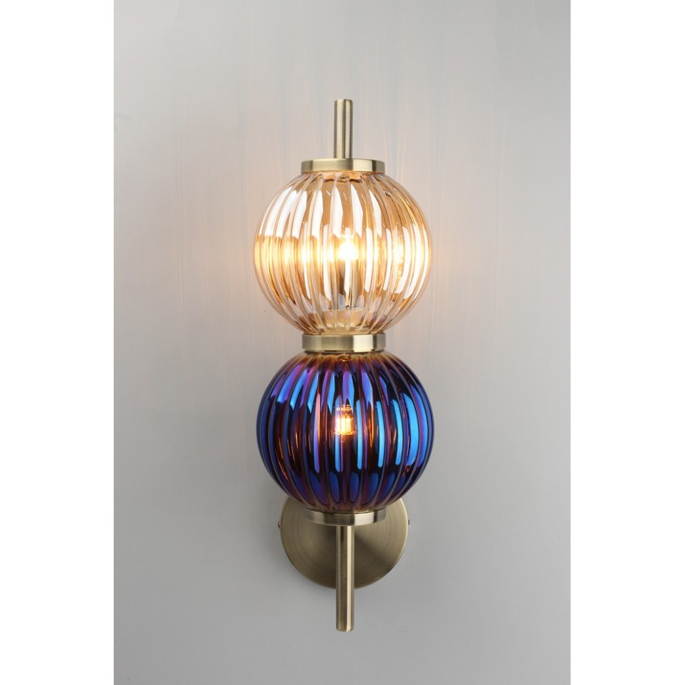 Светильник настенный Aployt Zhizel APL.608.11.02 янтарный, синий, G9*2*40W