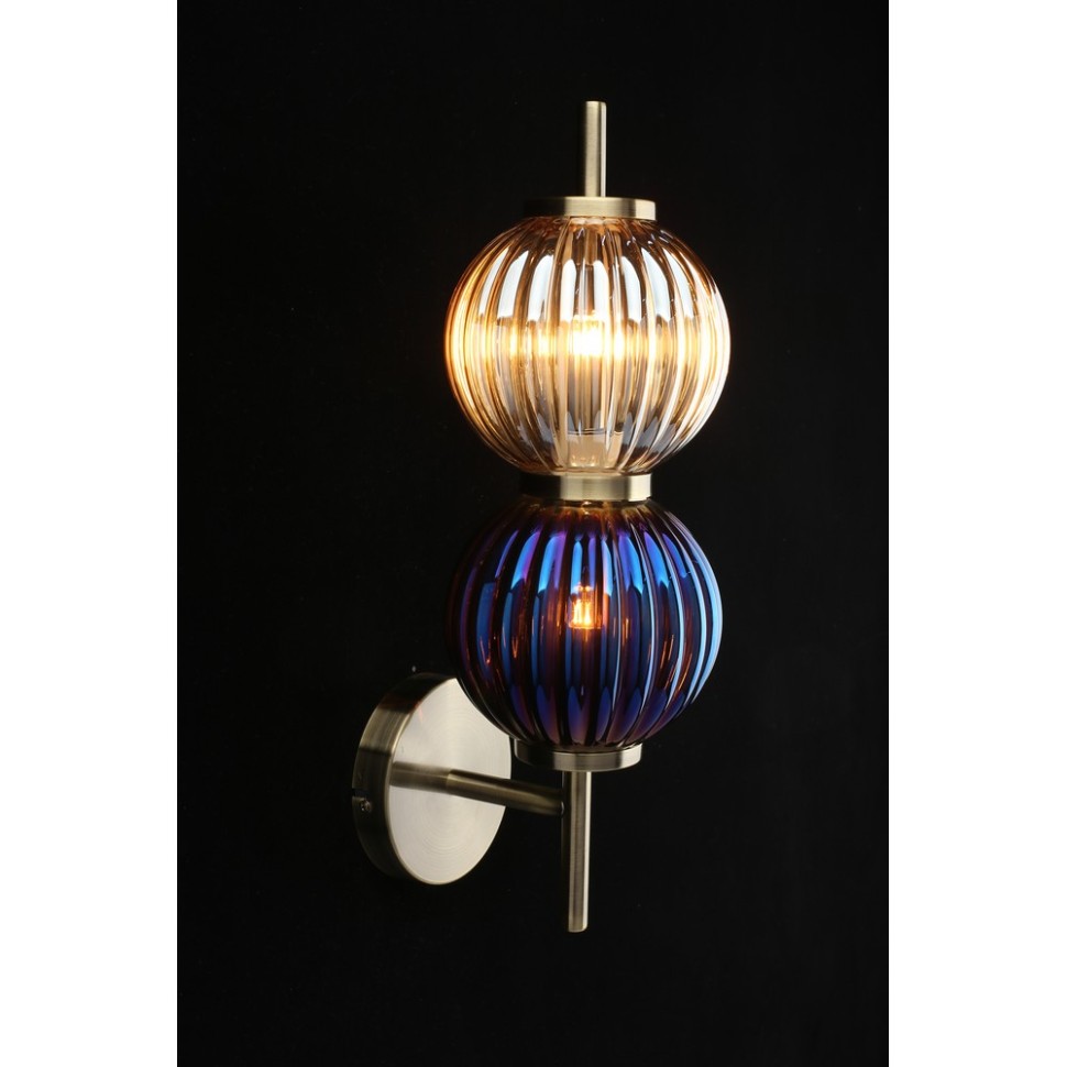 Светильник настенный Aployt Zhizel APL.608.11.02 янтарный, синий, G9*2*40W