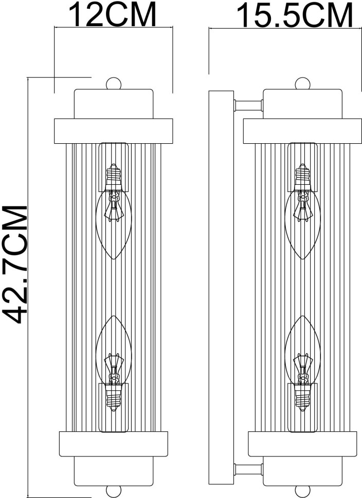 A1070AP-2PB Arte Lamp настенный светильник Hanna, медь, E14*2*40W