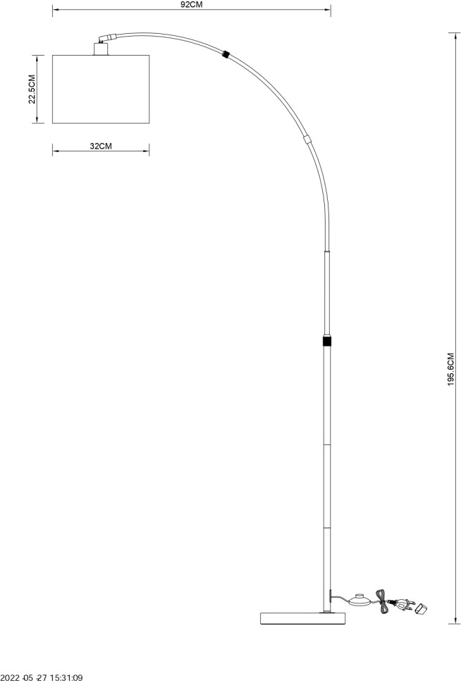 A4060PN-1CC ARTE LAMP Торшер Paolo, 188см, хром, серый