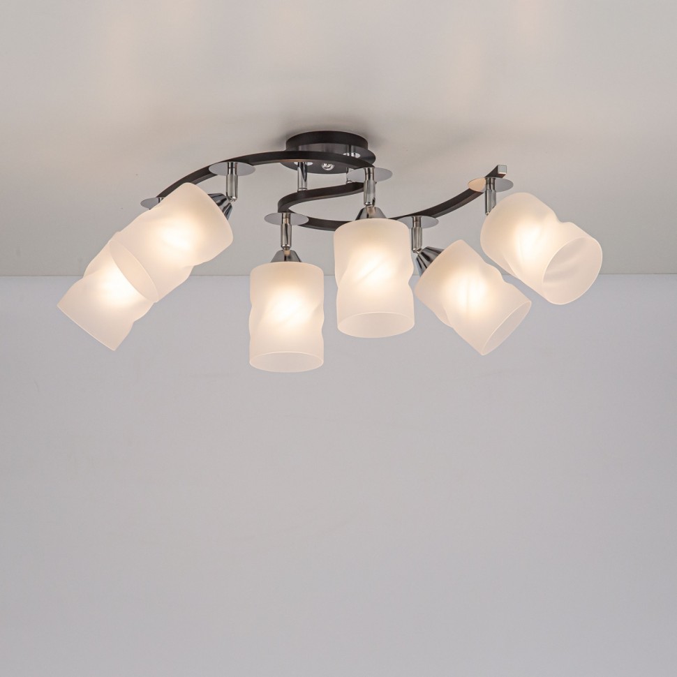 CL119261 Citilux Потолочный светильник Сиерра, черный, хром, E27*6*75W