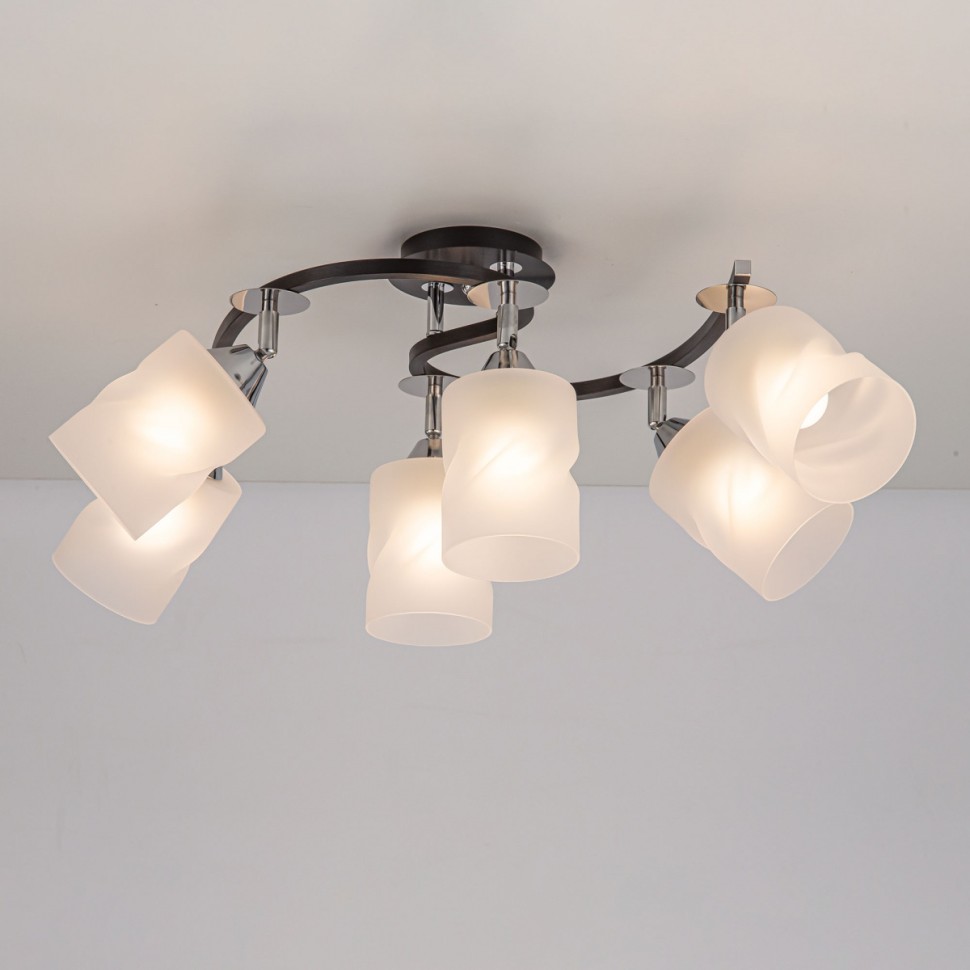 CL119261 Citilux Потолочный светильник Сиерра, черный, хром, E27*6*75W