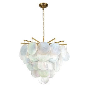 10492/600 Pearl LOFT IT подвесная люстра Lolly, золото/перламутровый, E14*6*40W, 60см диаметр