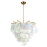 10492/600 Pearl LOFT IT подвесная люстра Lolly, золото/перламутровый, E14*6*40W, 60см диаметр