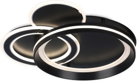 FA8515 Ambrella Черный потолочный светодиодный светильник Acrylica Disk, с пультом, 143W, 3000-6400К (умный дом)
