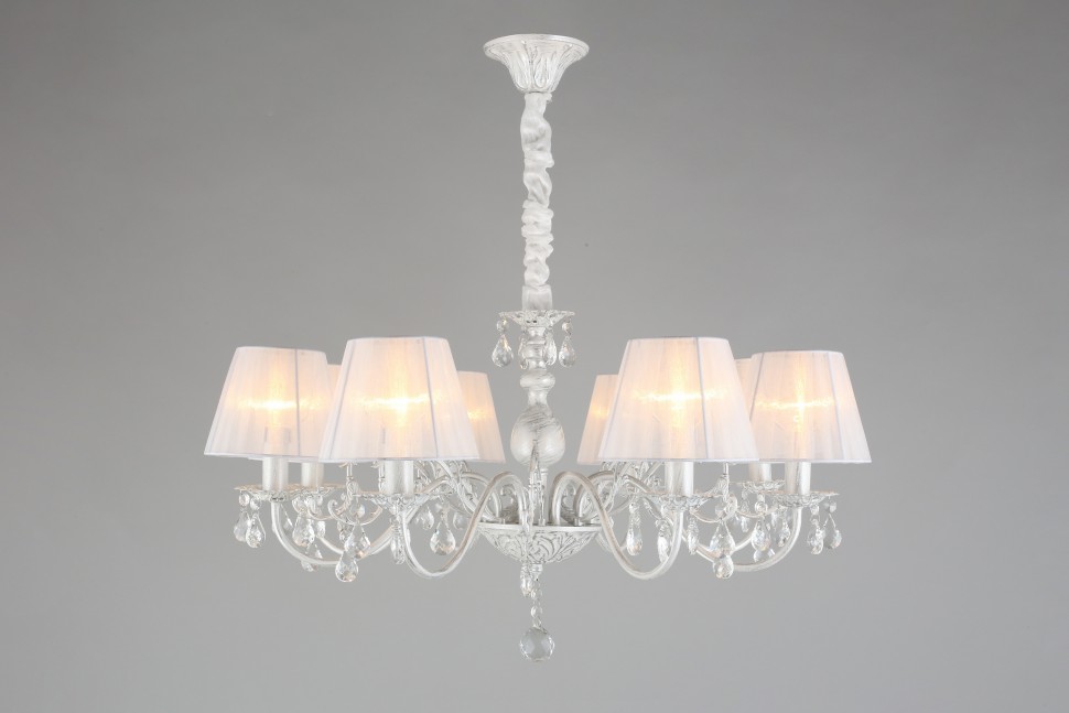 OML-53213-08 OMNILUX подвесная люстра Bantine, белая с серебряной патиной