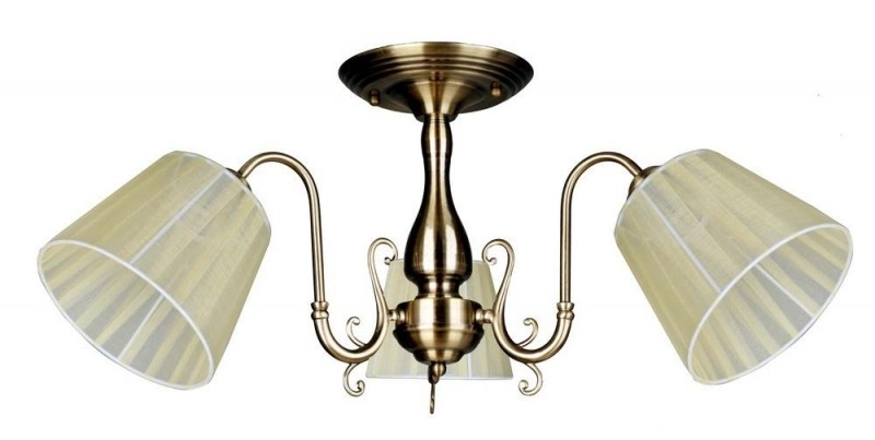 OML-29117-03 OMNILUX Leonessa потолочная люстра, бронза, кремовый, E27*3*60W