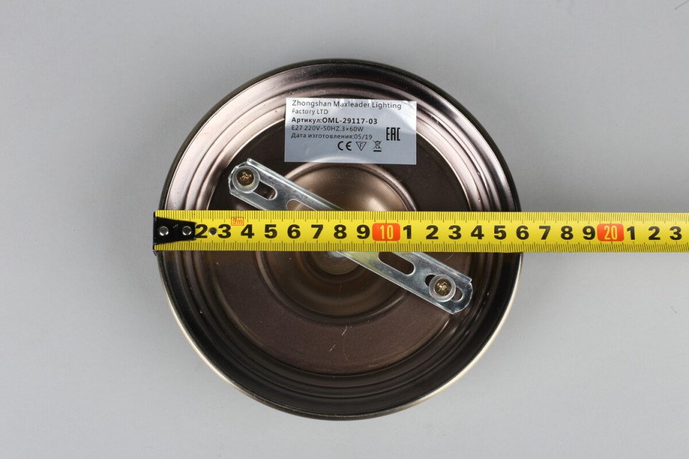 OML-29117-03 OMNILUX Leonessa потолочная люстра, бронза, кремовый, E27*3*60W