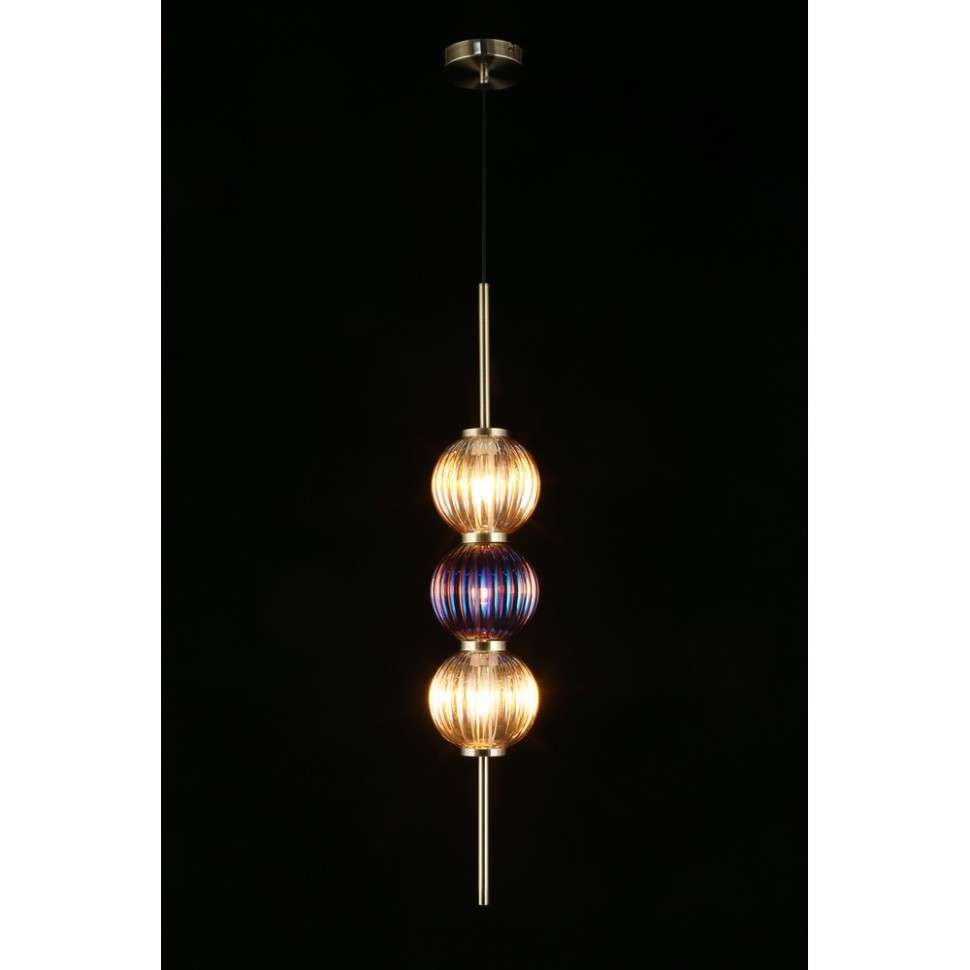 Светильник подвесной Aployt Zhizel APL.608.16.03 янтарный, синий, G9*3*40W