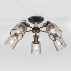 70111/5 Eurosvet Astor потолочная люстра Лофт, черный, E27*5*60W