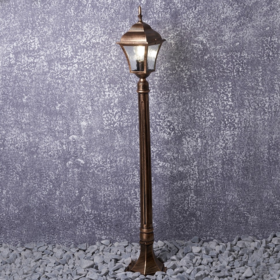 11615 FERON наземный уличный фонарь Таллин IP44, 108см, бронза