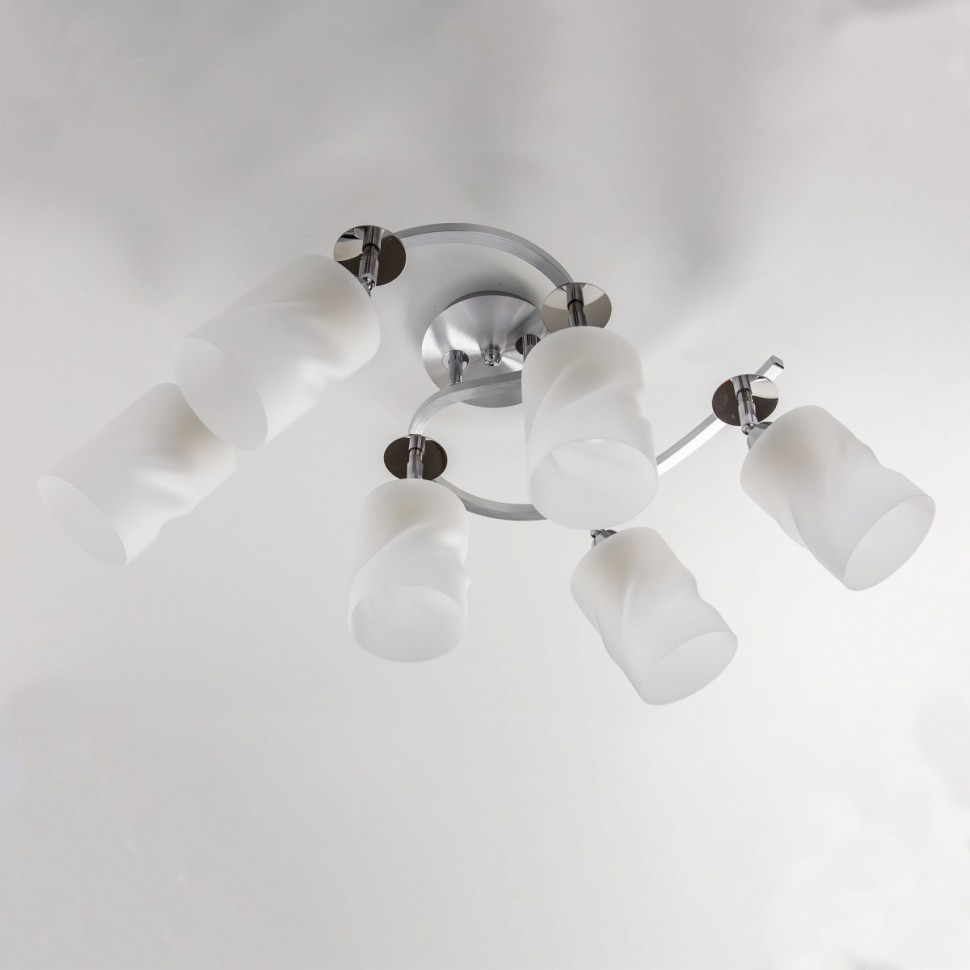 CL119260 Citilux Потолочный светильник Сиерра, алюминий, хром, E27*6*75W