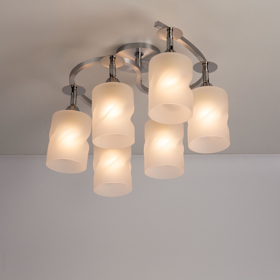 CL119260 Citilux Потолочный светильник Сиерра, алюминий, хром, E27*6*75W