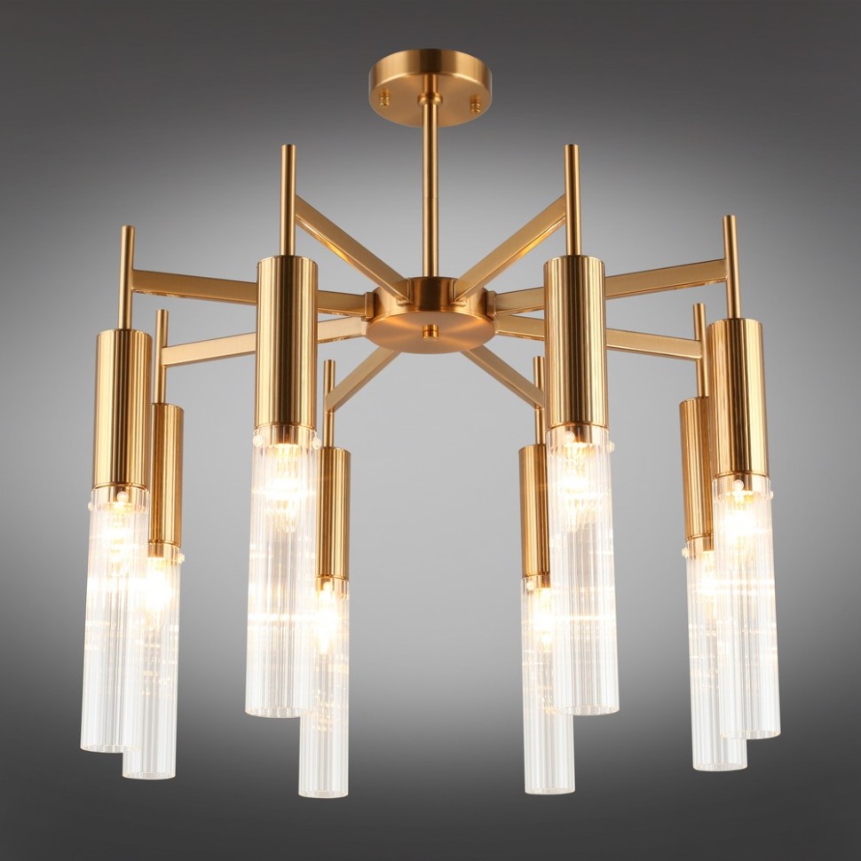 APL.327.07.08 APLOYT Потолочная люстра Kasia, латунь, E14*8*40W, диаметр 63см