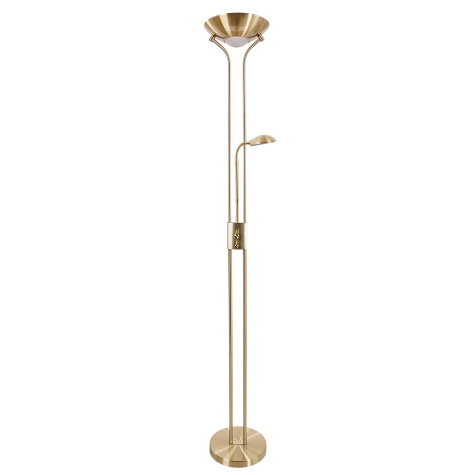 A4329PN-2PB Arte Lamp Duetto Светодиодный торшер с лампой для чтения, медный, 20W+3W, 3000K, 180см