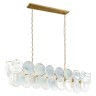 10492/1200R Pearl LOFT IT подвесная люстра Lolly, золото/перламутровый, E14*8*40W, 120см длина