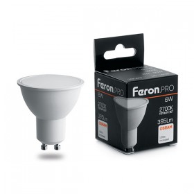 38086 Feron Лампочка рефлекторная GU10 6W 2700K