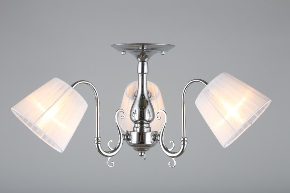 OML-29127-03 OMNILUX Leonessa потолочная люстра, хром, белый, E27*3*60W