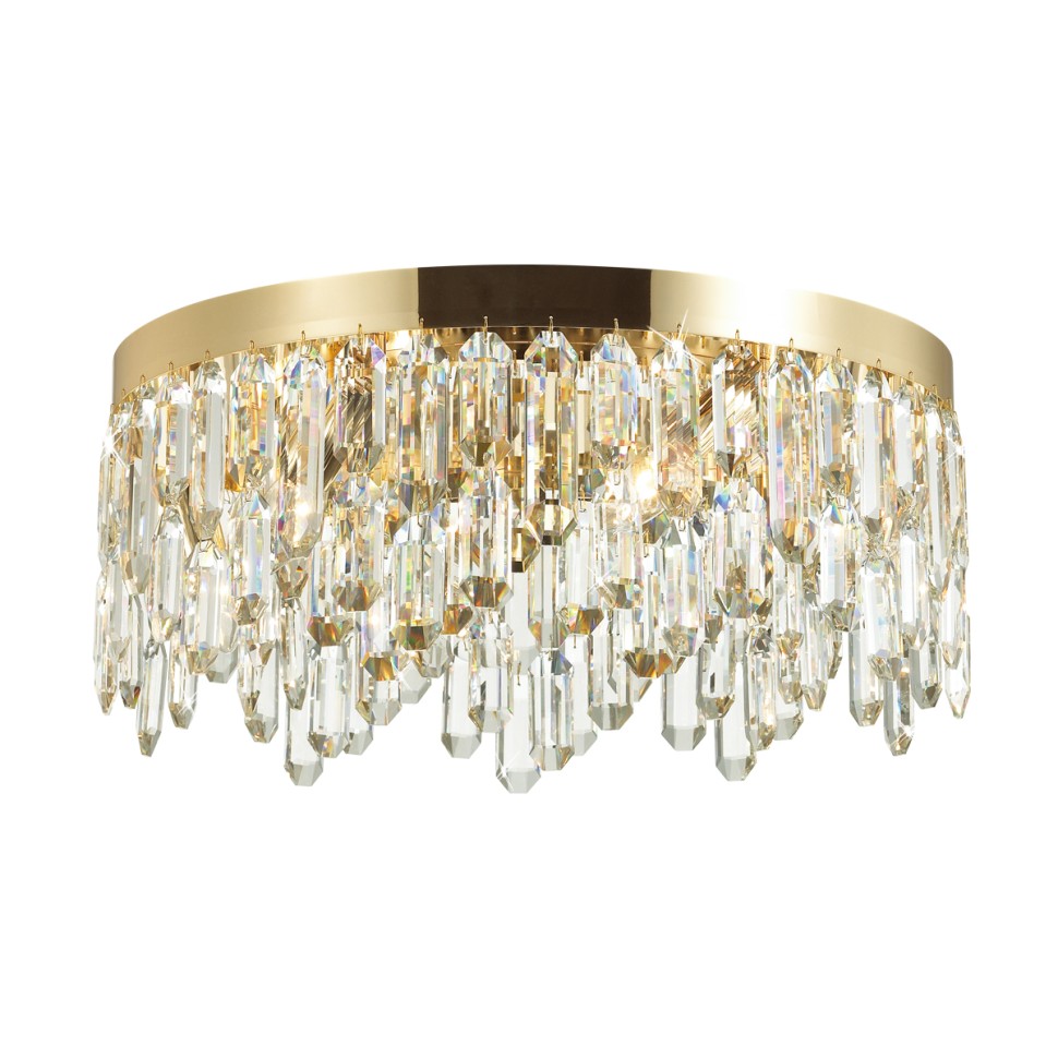 4986/6C ODEON LIGHT HALL потолочный светильник DAKISA, E14*6*40W, золото, хрусталь