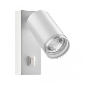 370892 NOVOTECH OVER Светильник накладной настенный белый ULAR 9W, GU10, с выключателем