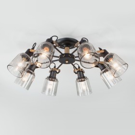 70111/8 Eurosvet Astor потолочная люстра Лофт, черный, E27*8*60W