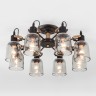 70111/8 Eurosvet Astor потолочная люстра Лофт, черный, E27*8*60W