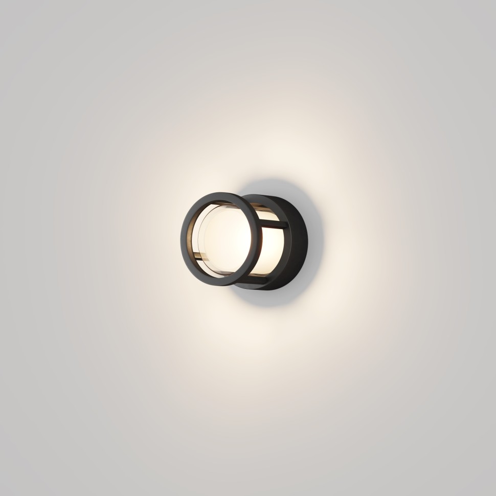 O011WL-L6B MAYTONI уличный настенный светодиодный светильник Wolseley Road, IP54, 6W, 3000K, черный