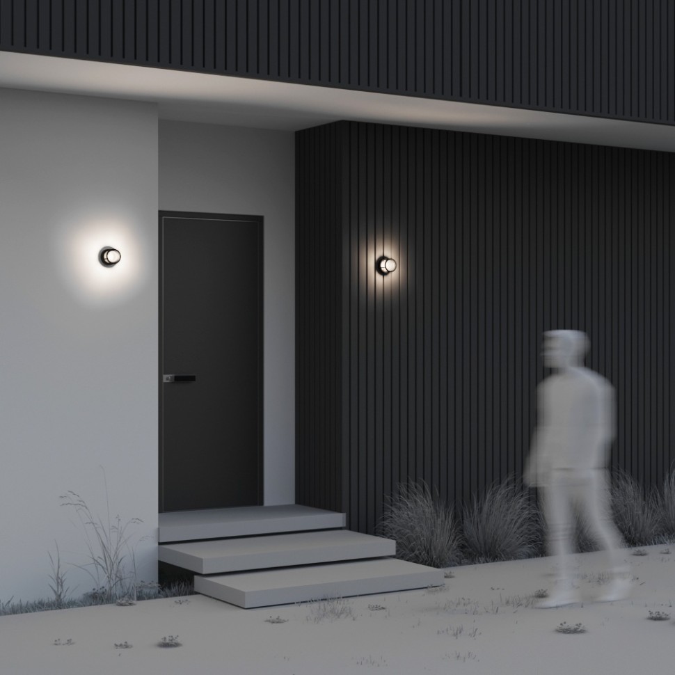 O011WL-L6B MAYTONI уличный настенный светодиодный светильник Wolseley Road, IP54, 6W, 3000K, черный