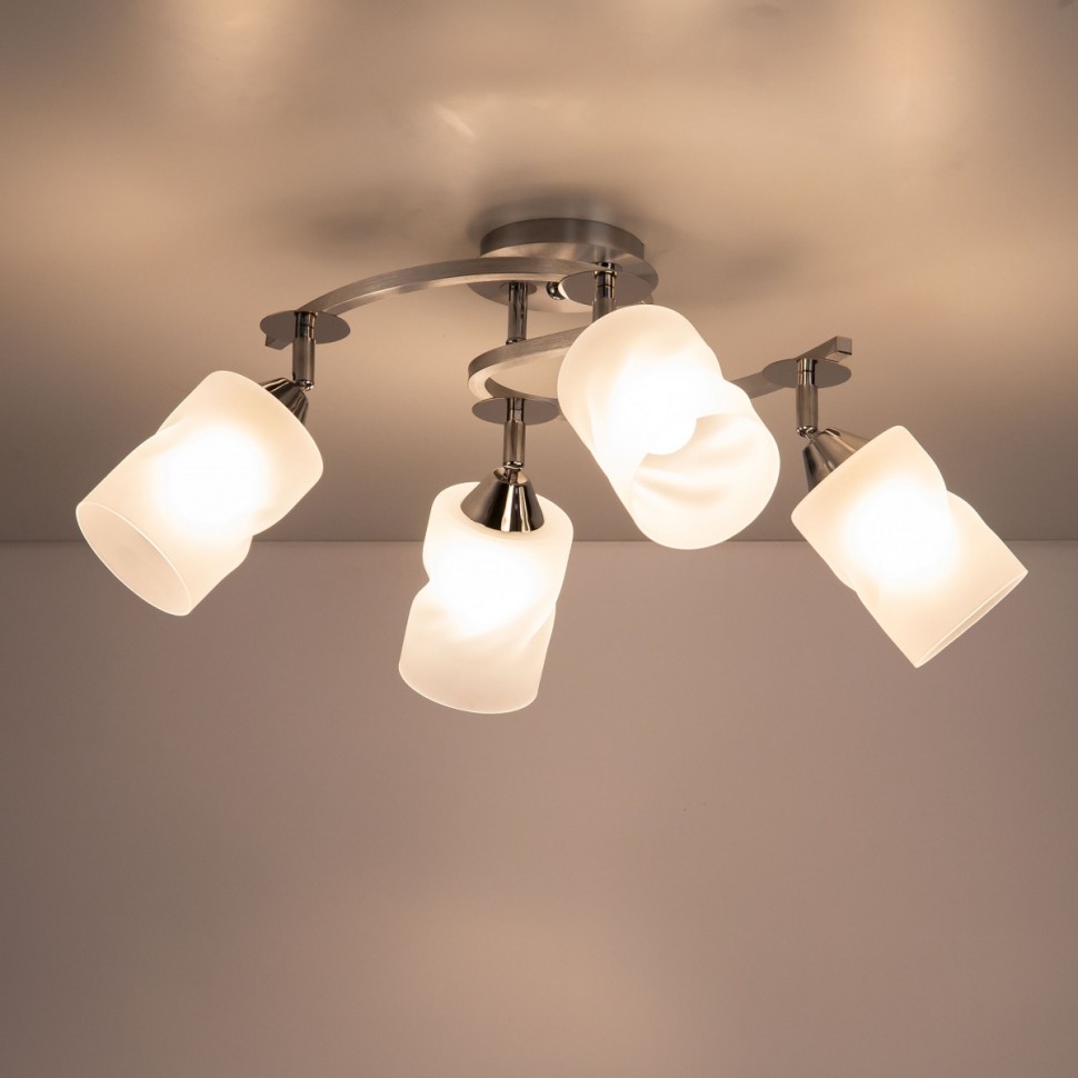 CL119240 Citilux Потолочная люстра Сиерра, алюминий, хром, E27*4*75W