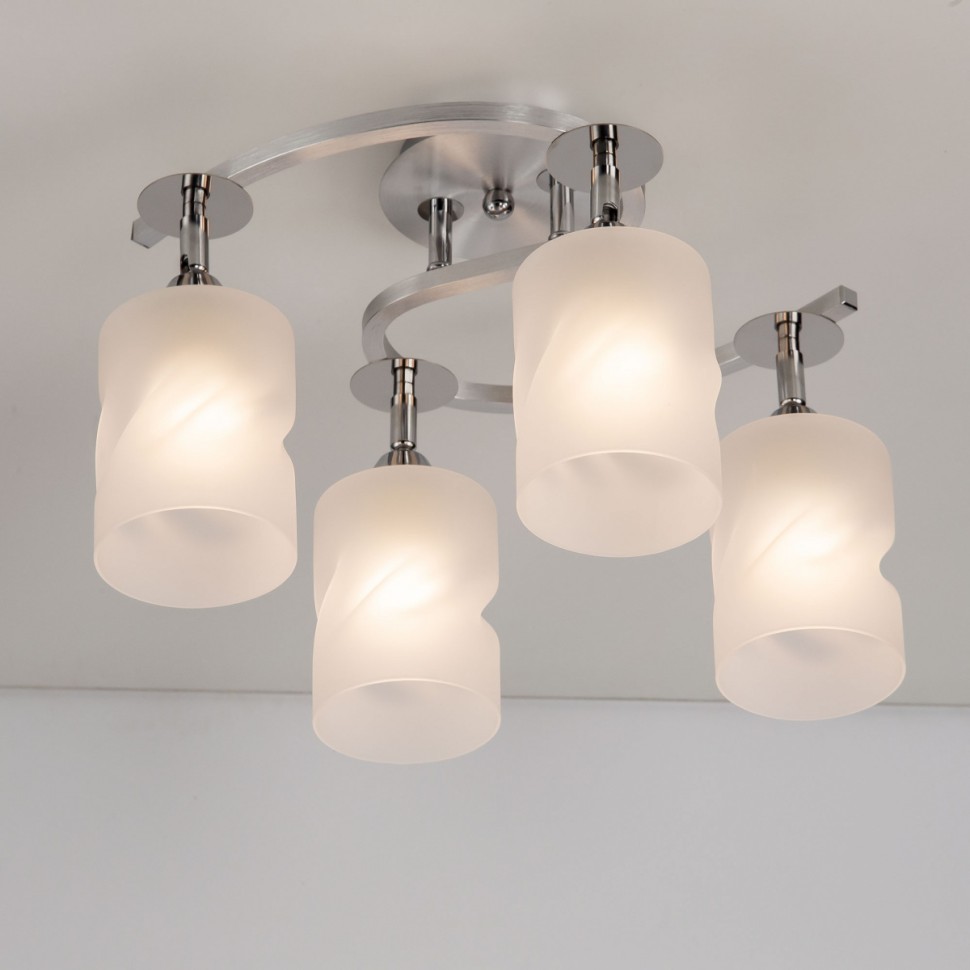 CL119240 Citilux Потолочная люстра Сиерра, алюминий, хром, E27*4*75W