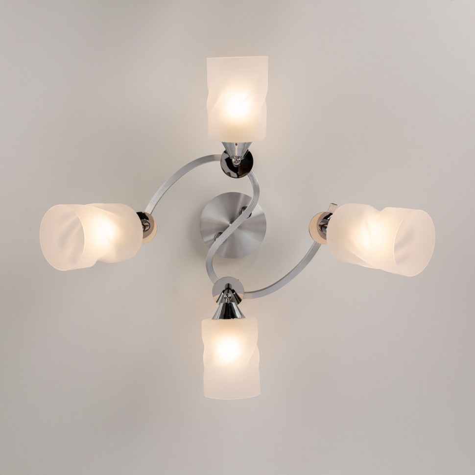 CL119240 Citilux Потолочная люстра Сиерра, алюминий, хром, E27*4*75W