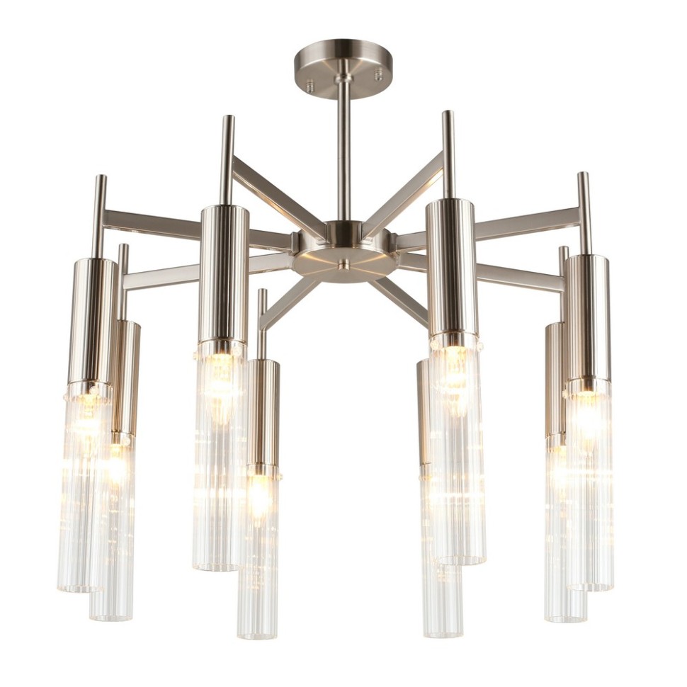 APL.327.27.08 APLOYT Потолочная люстра Kasia, никель, E14*8*40W, диаметр 63см