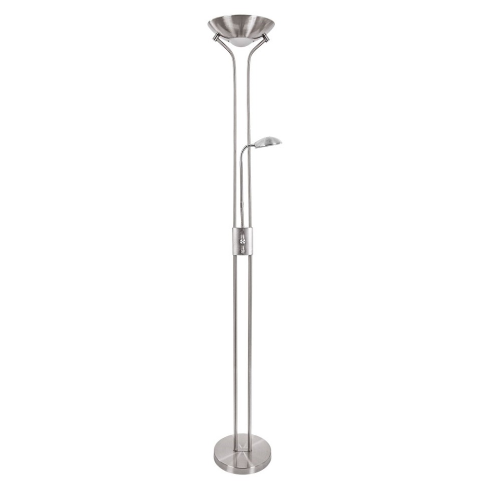 A4329PN-2SS Arte Lamp Duetto Светодиодный торшер с лампой для чтения, серебро, 20W+3W, 3000K, 180см