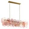 10492/1200R Pink LOFT IT подвесная люстра Lolly, золото/розовый, E14*8*40W, 120см длина