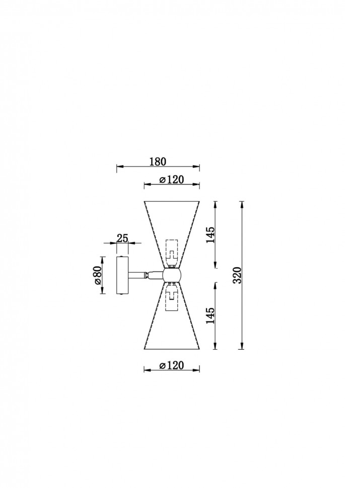 MOD108WL-02WG Maytoni бра Vesper белое с золотом, 2 лампы