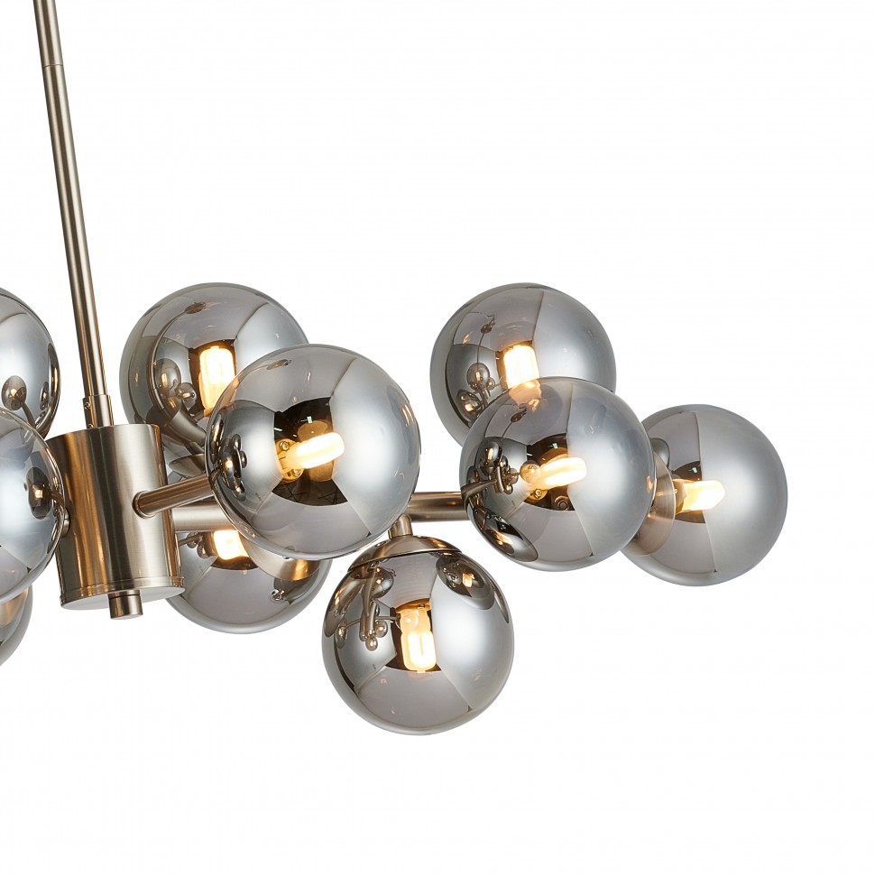 2650-14P Favourite современная люстра на штанге Varietas, никель, дымчатый, 14*G9