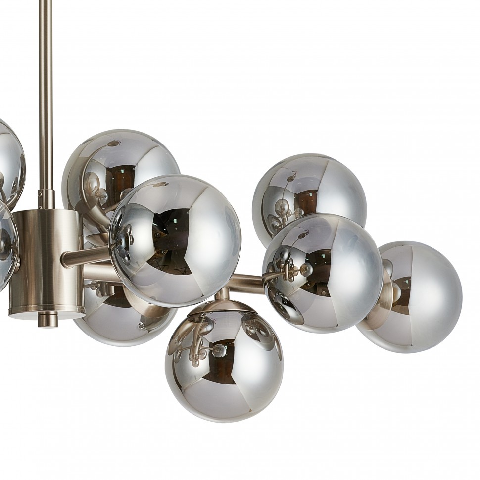 2650-14P Favourite современная люстра на штанге Varietas, никель, дымчатый, 14*G9