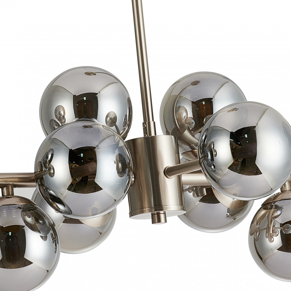 2650-14P Favourite современная люстра на штанге Varietas, никель, дымчатый, 14*G9