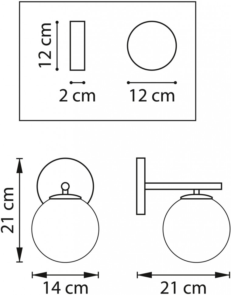 815517 LIGHTSTAR настенный светильник Croco, черный