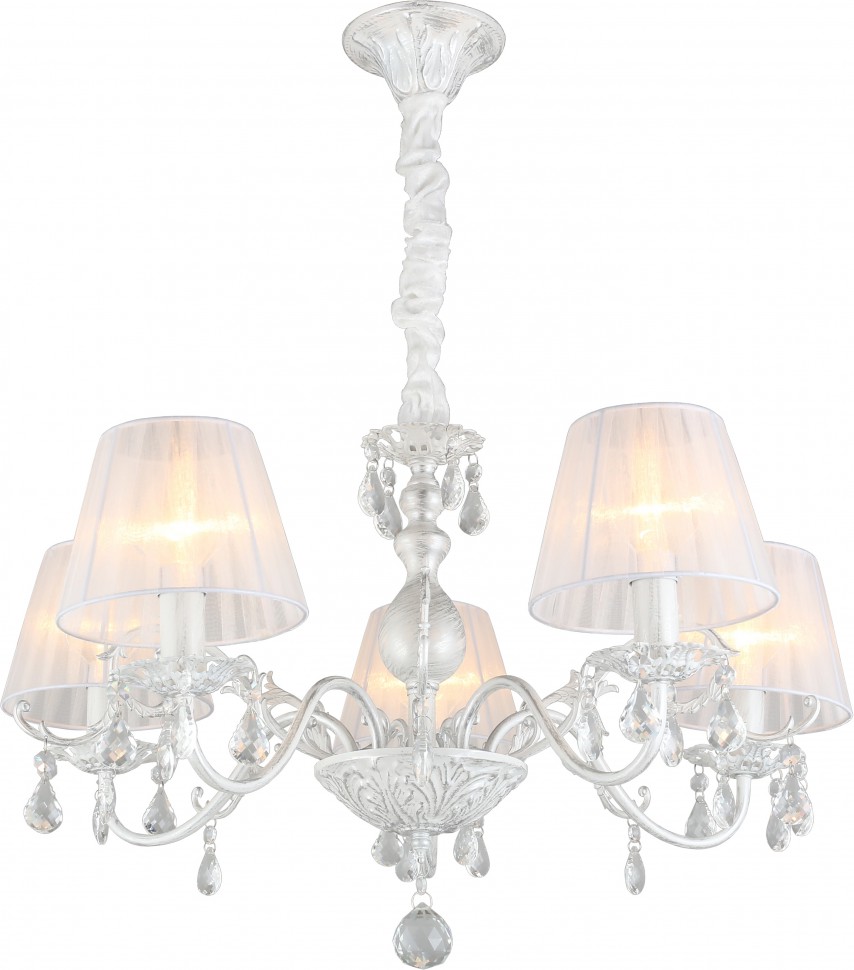 OML-53213-05 OMNILUX подвесная люстра Bantine, белая с серебряной патиной