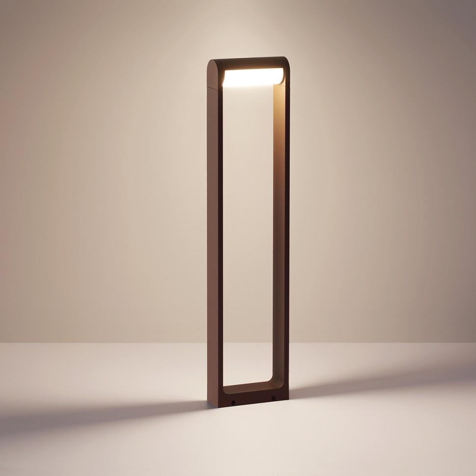 7118/12GLA ODEON LIGHT NATURE Ландшафтный светодиодный светильник TWINSET, коричневый/металл IP65, 12W, 900Лм, 3000K, угол рассеивания 120°, 80см, подвижный плафон