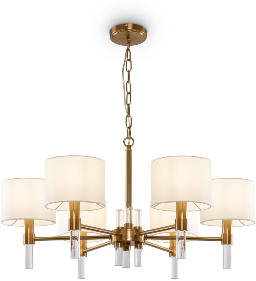 FR5186PL-06BS Freya Подвесная люстра Lino, латунь, E14*6*40W, 75см диаметр