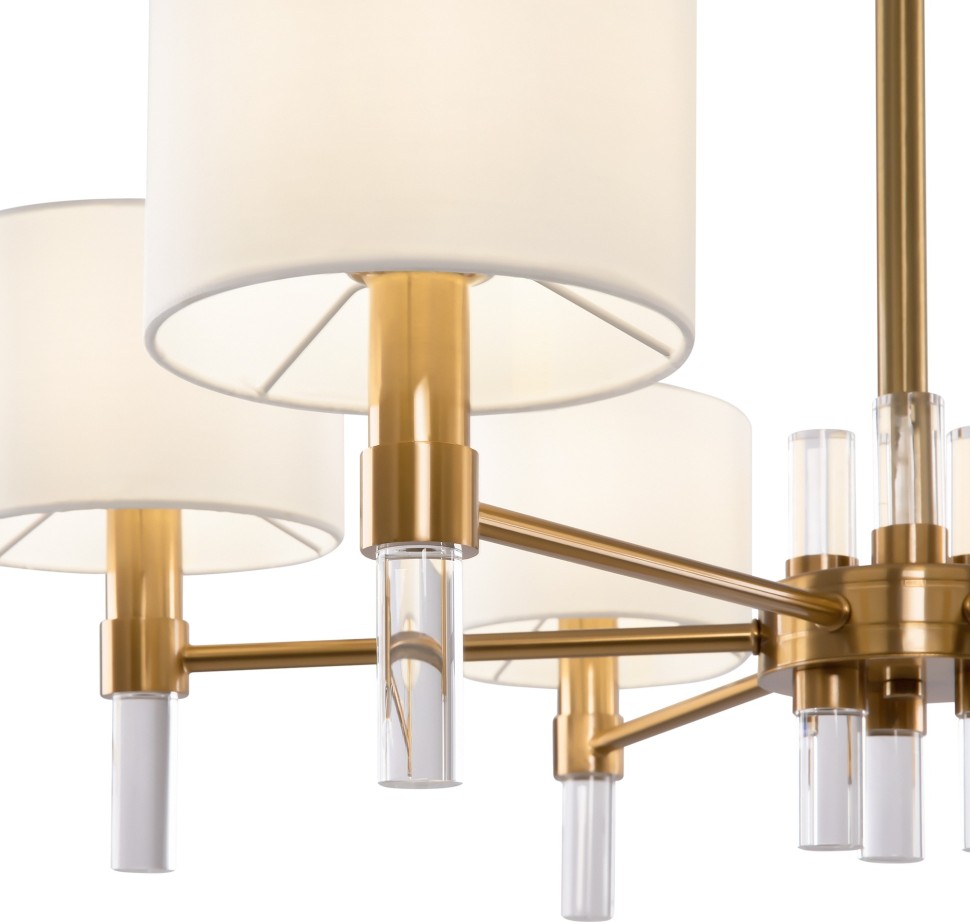 FR5186PL-06BS Freya Подвесная люстра Lino, латунь, E14*6*40W, 75см диаметр