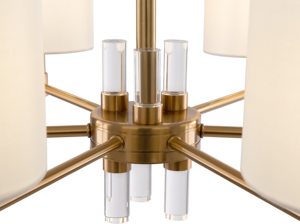 FR5186PL-06BS Freya Подвесная люстра Lino, латунь, E14*6*40W, 75см диаметр