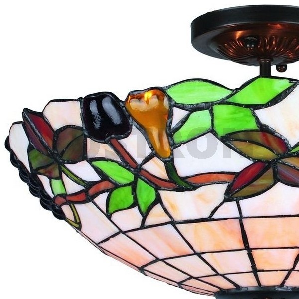 OML-80307-03 Omnilux Люстра потолочная в стиле Tiffany Фрукты, 40см диаметр, Е27*3*60Вт