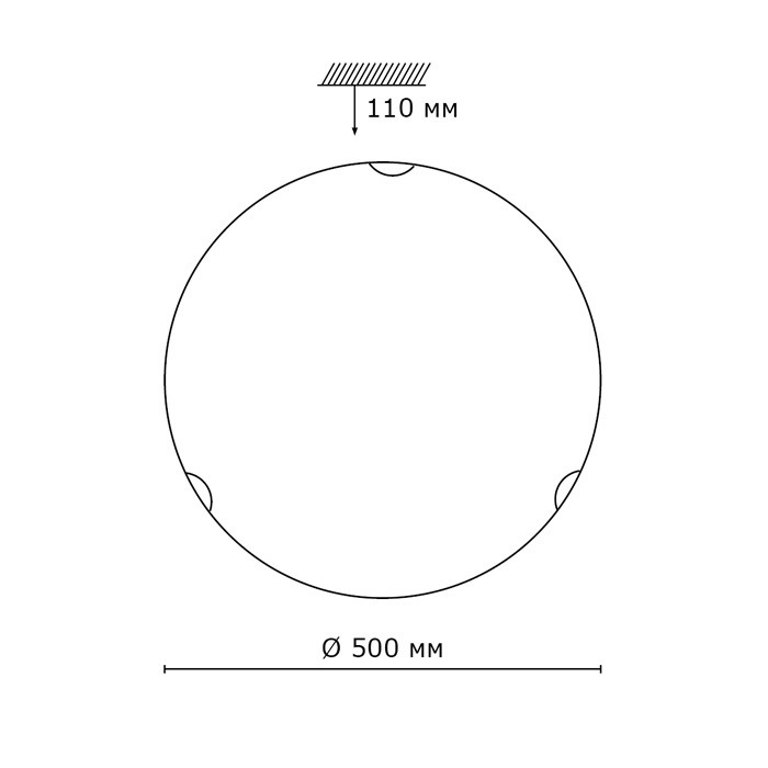 Архив - 333 SONEX ONDINA Настенно-потолочный светильник Тарелка, 50см, Е27*3*100W