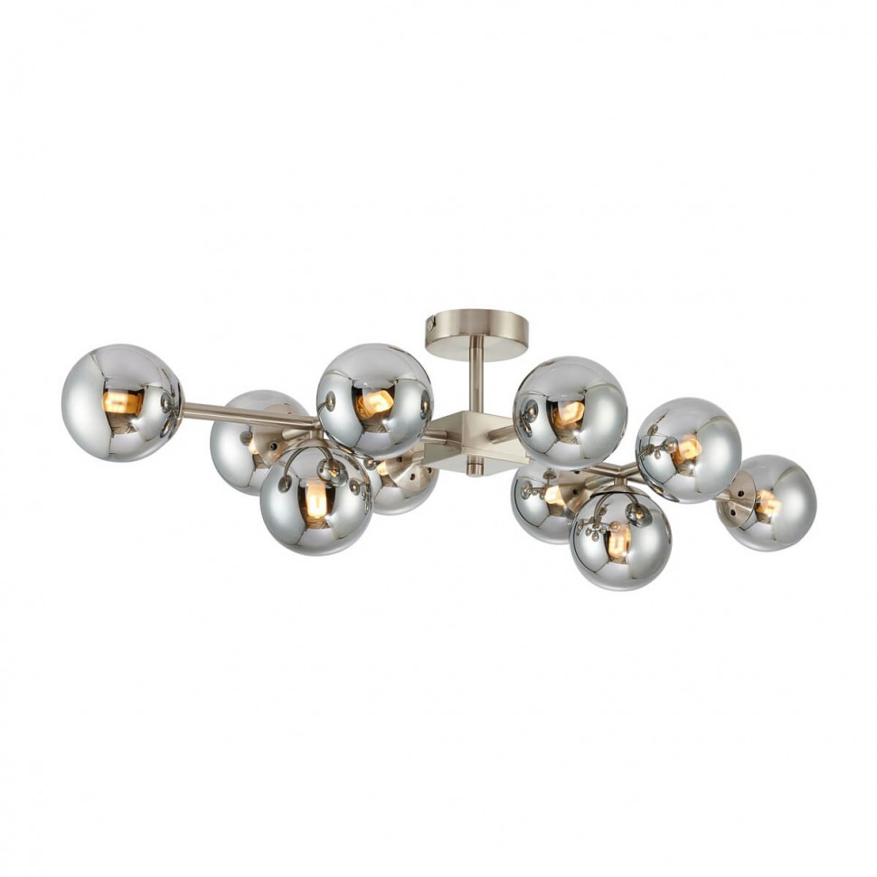 2650-10U Favourite современная потолочная люстра Varietas, никель, дымчатый, 10*G9